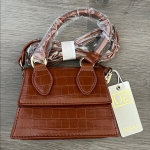 Urban Outfitters Brown Croc-Embossed Women's Bag